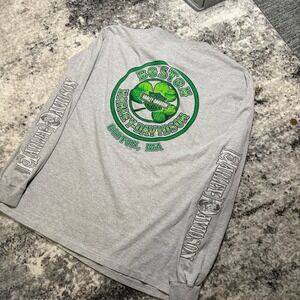 Harley Davidson Boston Shamrock Shirt Mens XL Gray Long Sleeve 2011 Wild‎ Skull
